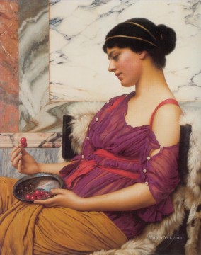 John William Godward Painting - Ismenia 1908 Neoclassicist lady John William Godward